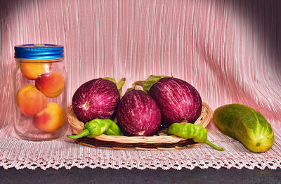 Close-up of vegetable on table