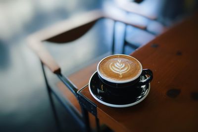 Close-up of coffee on table