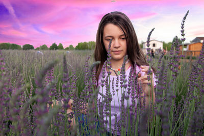 Touching the lavender