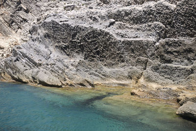 Scenic view of water flowing through rocks