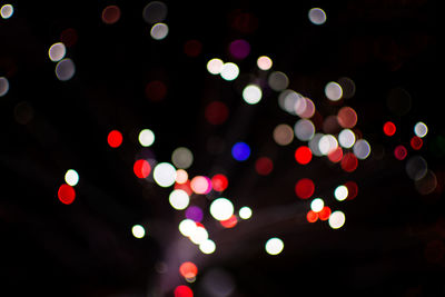 Defocused image of illuminated lights