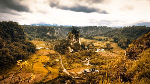 Panoramic view of landscape against sky