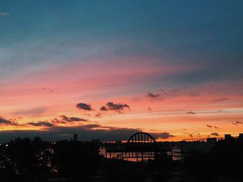 Built structure at sunset