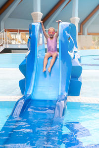 Close-up of swimming in pool