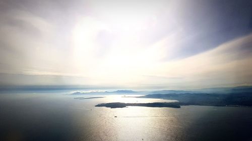 View of sea against sky during sunset