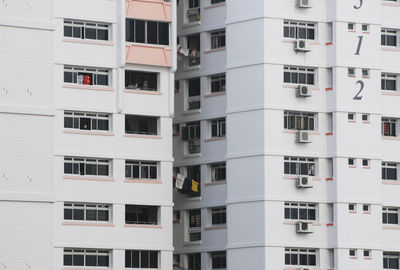 Full frame shot of residential building in singapore.