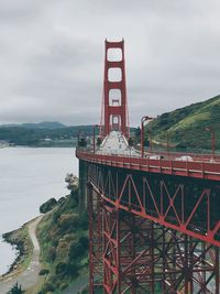 Golden gate bridge against sky