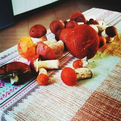 Close-up of fruits on table