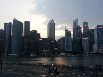 View of skyscrapers in city