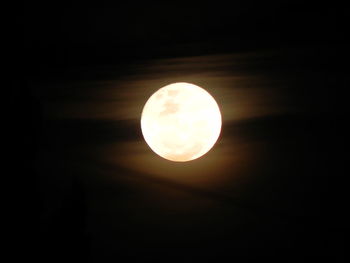 Scenic view of moon against sky at night