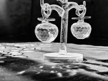 Close-up of glass on table at home
