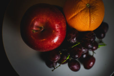 Directly above shot of apples on table