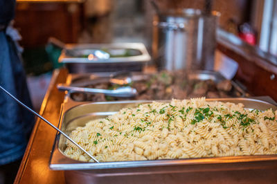 Close-up of food on table