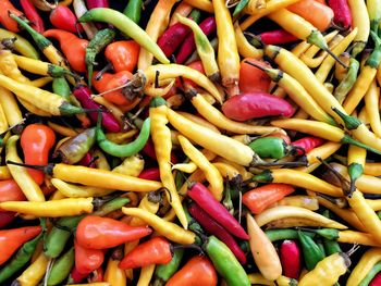 Full frame shot of chili peppers