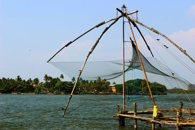 Fishing net at the river