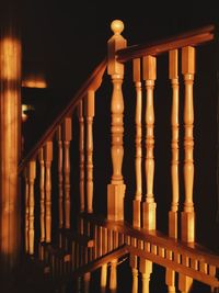 Low angle view of illuminated lights against building