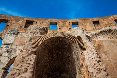 Interior of the famous colosseum in rome