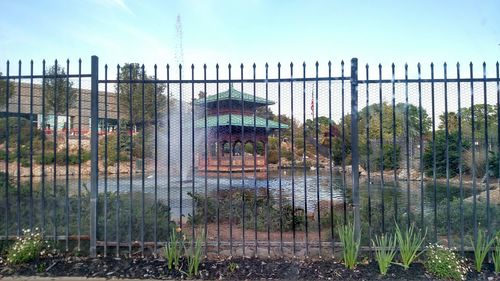 Fence seen through chainlink fence