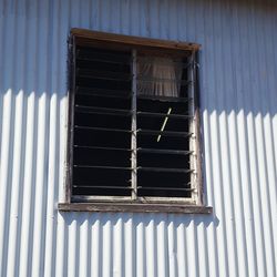 Low angle view of window on building