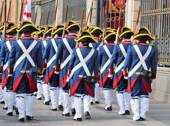 Group of soldiers on street