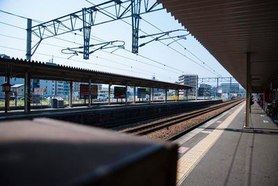 Railroad station platform