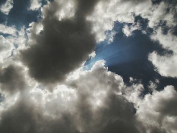 Low angle view of cloudy sky