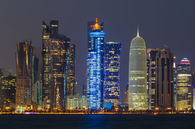 Doha city at night