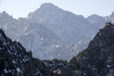 Mountains at seoraksan national park during winter