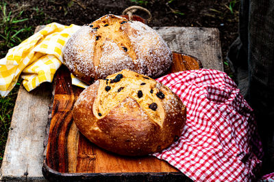 Close-up of food on table