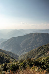 Mountain range with amazing blue sky beautiful landscape