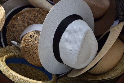 Close-up of hat in basket