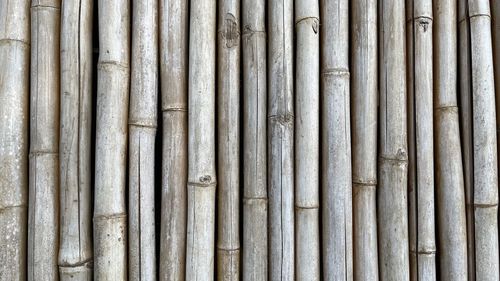 Full frame shot of bamboo fence