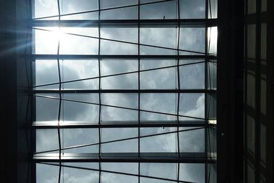 Low angle view of modern building against sky