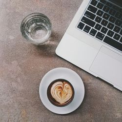 Coffee cup on table