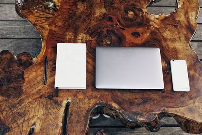 Directly above shot of paper on table