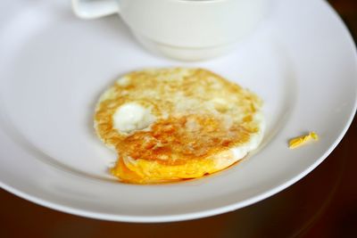 Close-up of breakfast served on table