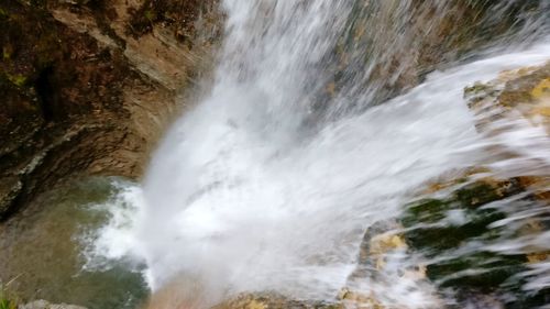 Scenic view of waterfall