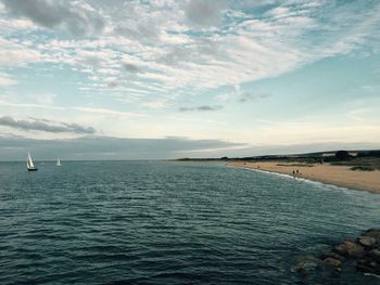 Scenic view of sea against sky