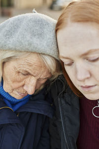 Senior woman with adult granddaughter