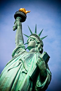 Low angle view of statue