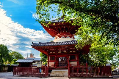 View of temple against sky