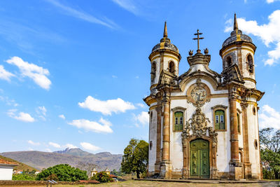 Low angle view of church against sky