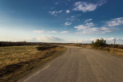 Country road along landscape