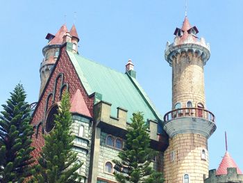 Low angle view of building against sky