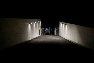 Empty corridor of building