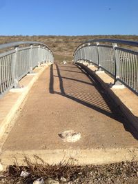 View of bridge against clear sky