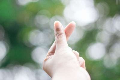 Close-up of human hand