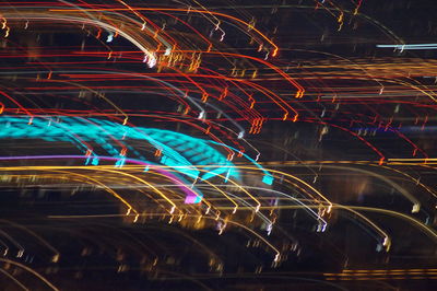 Light trails at night