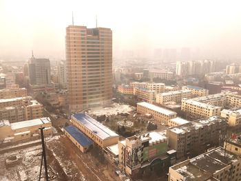 High angle view of cityscape