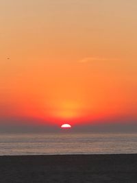 Scenic view of sea during sunset